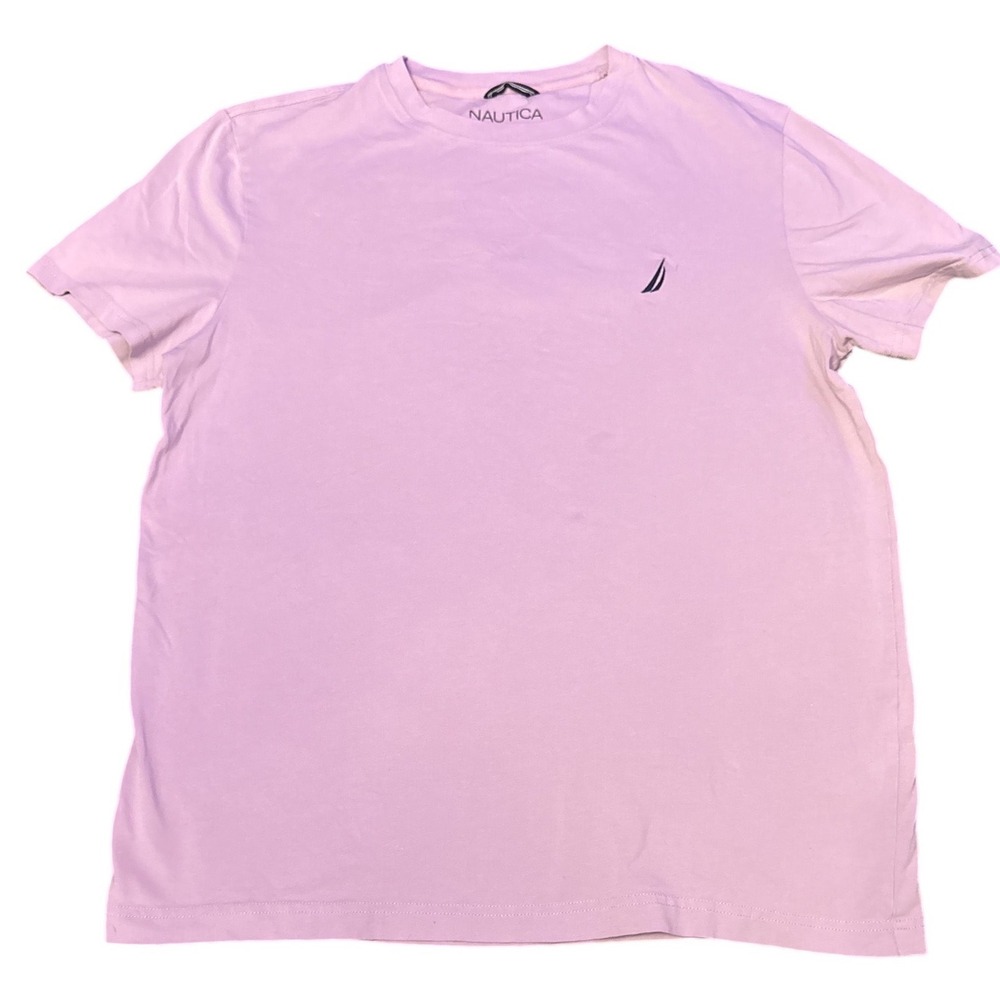 Nautica Mens Lavender Performance Tee Short Sleeve T Shirt, Large
